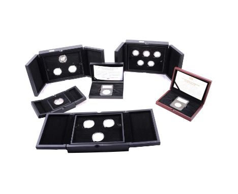 A King Charles III Coronation Silver Proof Five Pound Coin Set, ltd ed 15/150, with CoA, cased; a D-Day 80th Anniversary Silv