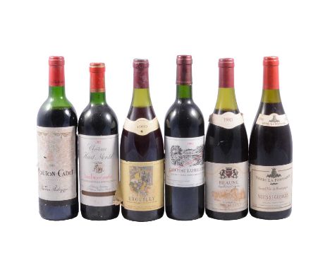 Fifteen bottles of red vintage wines:195 Mouton-Cadet, Bordeaux1983 Marques de Murrieta, Rioja1982 Vina Herminia, Lagunilla R