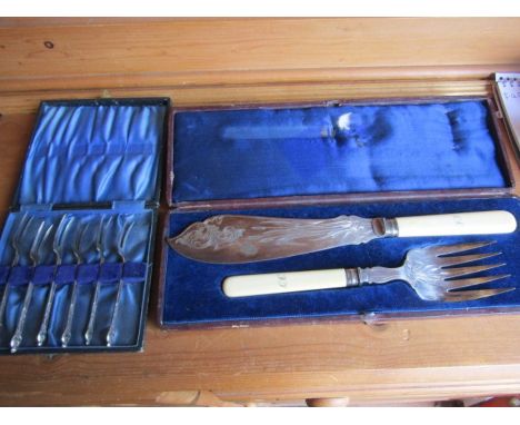epns cake fork set and knife and slice set