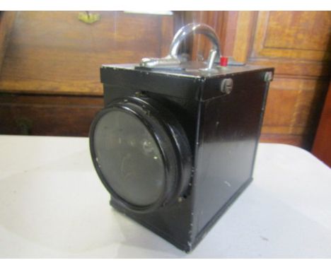 vintage railway signal lamp