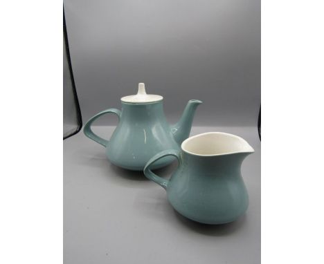 Poole Pottery teapot and jug