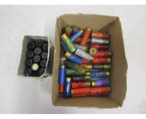 Box of 50+ vintage cartridges and (12) 10 gauge shotgun cartridges.&nbsp;To purchase these cartridges the buyer must have a v