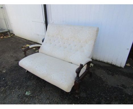 Upholstered mahogany sofa&nbsp;