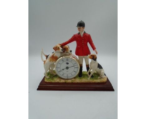 Border Fine Arts Clock figurine 'Time to Meet' B1023 - Huntsman and hounds, boxed