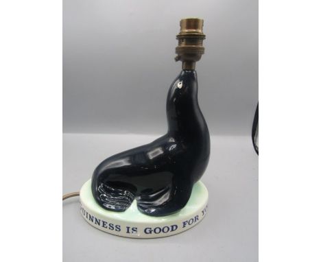 Ceramic Guinness seal lamp base