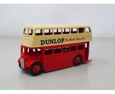 A Dinky Toys No.290 Dunlop Double-deck Bus, later version with treaded tyres, M, ideal for the layout
