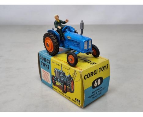 A boxed Corgi Toys No.60 Fordson 'Power Major' Tractor,  Nr M-M, box superb without packing