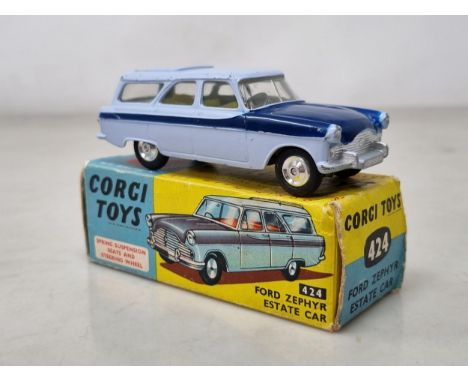 A boxed Corgi Toys No.424 Ford Zephyr Estate Car, VG-Ex, box VG