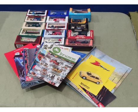 A box of Lledo Days Gone By Models and a box of Brumm Catalogues