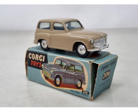 A boxed Corgi Toys No.206 fawn Hillman Husky, Ex plus, box F-G