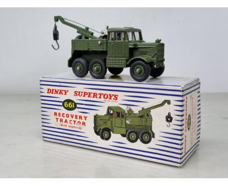 A boxed Dinky Toys No.661 Recovery Tractor with windows, Nr M-M, box Ex plus with all packing