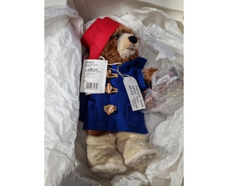 A boxed Steiff Paddington Bear, limited edition of 2000 with certificate in envelope, luggage case still wrapped from new (bo