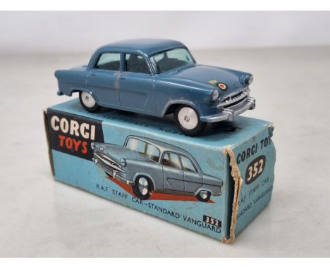 A boxed Corgi Toys No.352 R.A.F. Staff Car Standard Vanguard, VG-Ex, box G