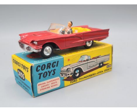 A boxed Corgi Toys No.215S Ford Thunderbird with leaflet, M, box Ex