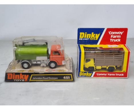 A boxed Dinky Toys No.381 'Convoy' Farm Truck and a boxed No.451 Johnston Road Sweeper