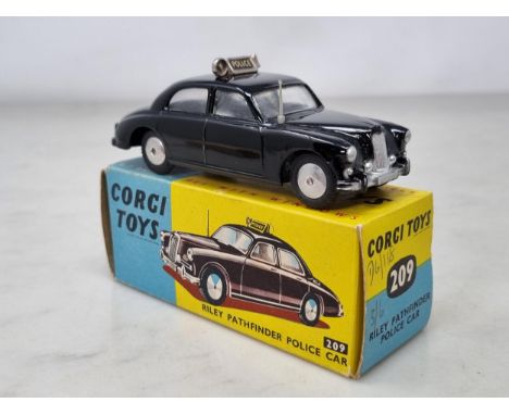 A boxed Corgi Toys No.209 Riley Pathfinder Police Car, Nr M-M, box superb