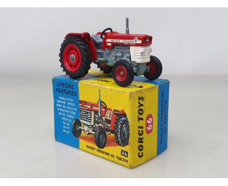 A boxed Corgi Toys No.66 Massey-Ferguson 165 Tractor, Nr M, box Ex, replacement card insert