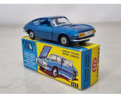 A boxed Corgi Toys No.332 Lancia Fulvia Sport Zagato, Nr M, box Ex plus