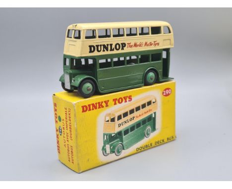 A boxed Dinky Toys No.290 Double-deck 'Dunlop' Bus, M, box Ex