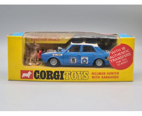 A boxed Corgi Toys No.302 Hillman Hunter with Kangaroo, Nr M-M, box Nr perfect