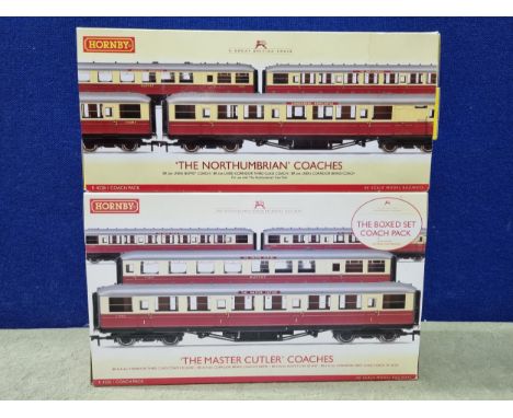 Two Hornby (China) Coack Packs including R4255 'The Master Cutler' containing 3rd Class, 1st Class, Brake Comp and Buffet Car