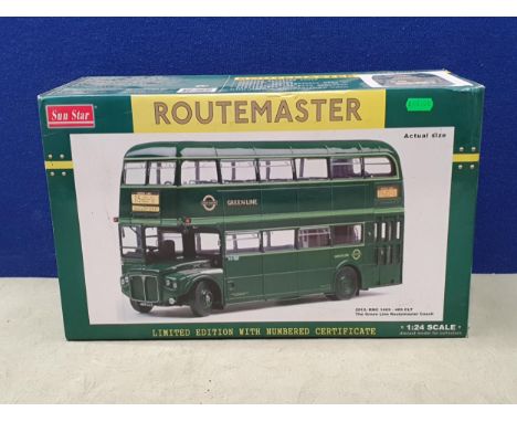 A boxed Sun Star 1:24 scale Model of a Greenline Routemaster Coach