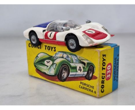 A boxed Corgi Toys No.330 Porsche Carrera 6, Ex, box Ex plus
