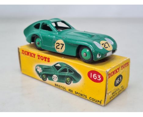 A boxed Dinky Toys No.163 Bristol 450 Coupe, Ex, box VG