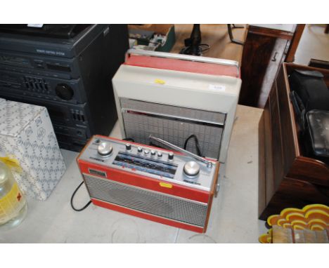 A Phillips record player and a Roberts radio 
