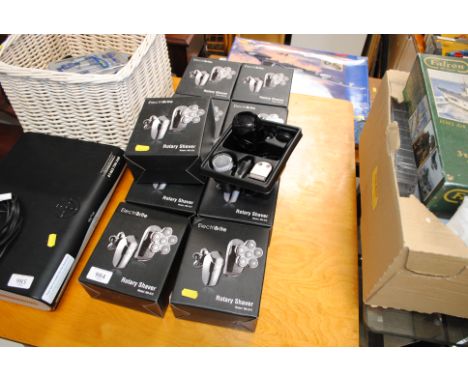 Nine Electribrite rotary shavers
