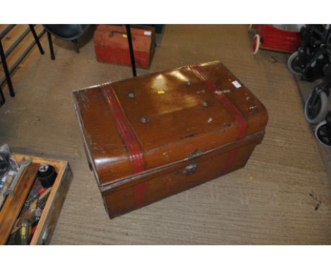 A metal dome topped trunk 
