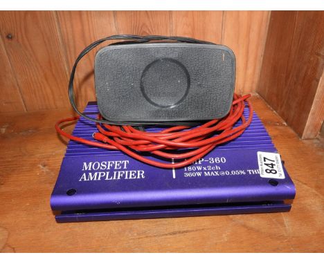 Car Stereo Amplifier and Lamp 
