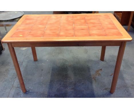 Tile Topped Table - 118x74 cm 76 High 