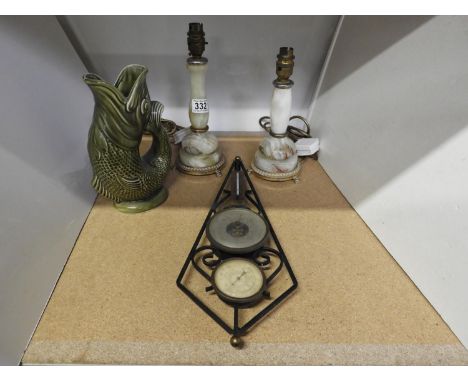 2x Lamp Bases, Glug Jug etc 