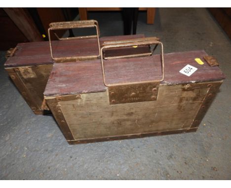 2x Wooden Ammunition Boxes 