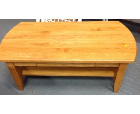 Modern Oak Coffee Table with Shelf under 