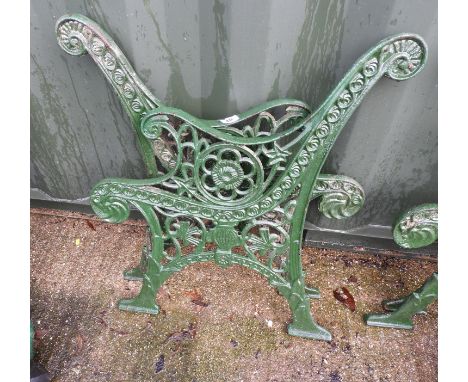 Pair of Metal Bench Ends 