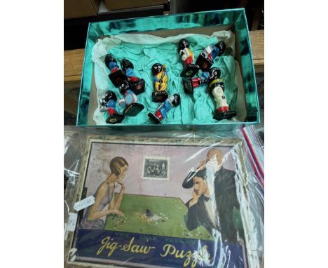 Robertson band figures and a vintage 'The Chad Valley' jigsaw. 