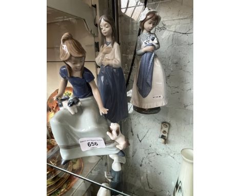 Three Nao figurines 