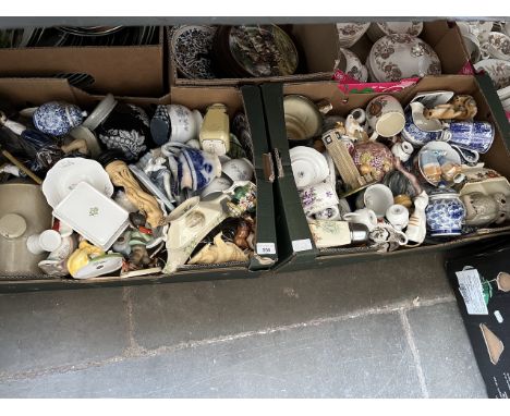 2 boxes of mixed ceramics including Aynsley, Hammersley etc. 