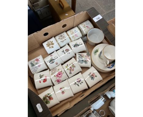 A box containing 12 Royal Worcester small oval vases, 23by Eschenbach, Germany, and one other. Also included Royal Worcester 
