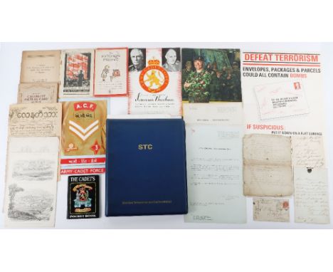 Mixed Mainly Military Ephemera, including The Kitchen Front, Souvenir Brochure Army Cadet force Boxing Championship, Royal Al