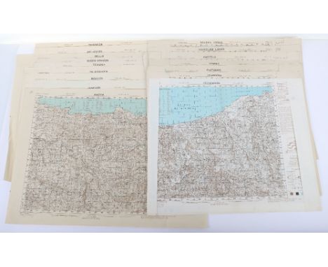 Maps. Important full set of Crete Scene of the first major Airborne invasion in 1941 &amp; Partisan activity for the rest of 
