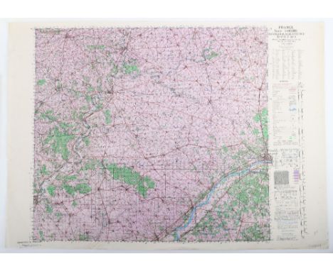 Maps, France GSGS 4249 WW2 Period. 1:100K A wide range of areas covered, including Chateaudun, Lisieux Bernay. Neutchatel &am