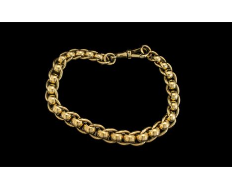 9ct Gold Roller Ball Design Bracelet of excellent proportions and design, with full hallmark for 9.375.  All aspects of condi