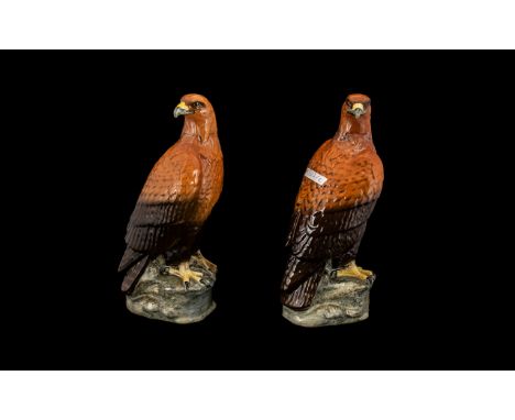 Pair of Beswick 'Golden Eagle' Whisky Flasks, Beneagles Scotch Whisky Ltd.,Peter Thompson, Perth; modelled by J G Tongue, 196