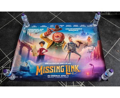 Missing Link Rare First Edition Quad Signed By Acclaimed Cast Inc Stephen Fry, Hugh Jackman It is a rare first edition quad p