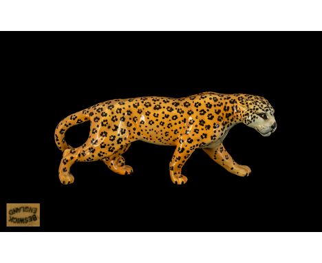 Beswick Wild Animal Hand Painted Figure ' Leopard ' Model No 1082. Designer A. Gredington. Issued 1946 - 1975. Height 4.75 In