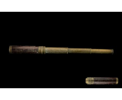 Antique Telescope Brass Vintage Telescope. 16 Inches In length. 