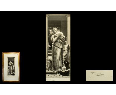 Frederick Lord Leighton of Stetton P.R.A ( 1830 - 1896 ) Fine Print Published by Thomas Agnew, London 1895 with Blind Stamp, 